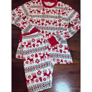 HANNA ANDERSSON Dear Deer Fair Isle Christmas Pajama Set Size Large